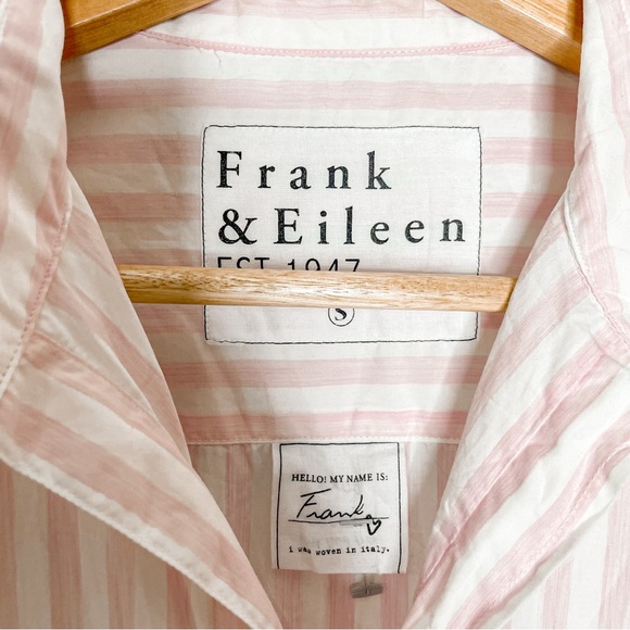 Frank & Eileen | Frank Pink/White Striped Button Down - Picture 5 of 13